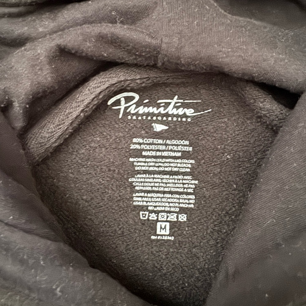 Primitive Black and White Sweatshirt Hoodie - Picture 3 of 4